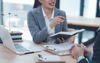 Lawyer explaining matter to client